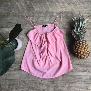 Adorable H&M Pink Ruffled Collar Tank Top